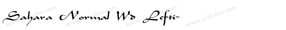 Sahara Normal Wd Lefti字体转换